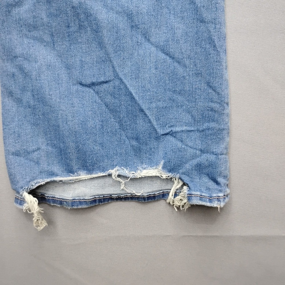 American Eagle Curvy Super High-Rise Flare Jeans Distressed Blue Size 12 Regular - Picture 11 of 11